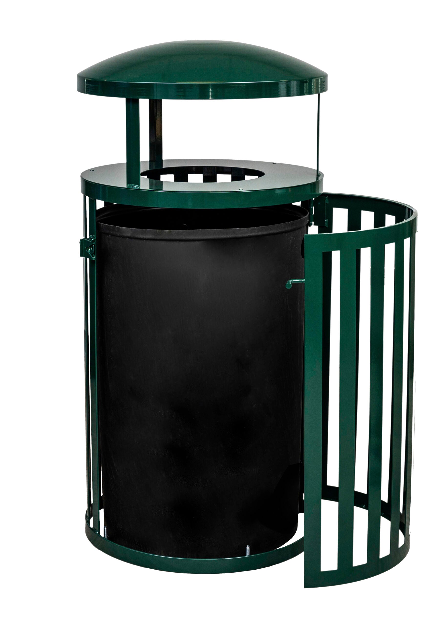 Streetscape Series Outdoor Waste & Recycling Receptacle With Door and Canopy | 45 Gallon