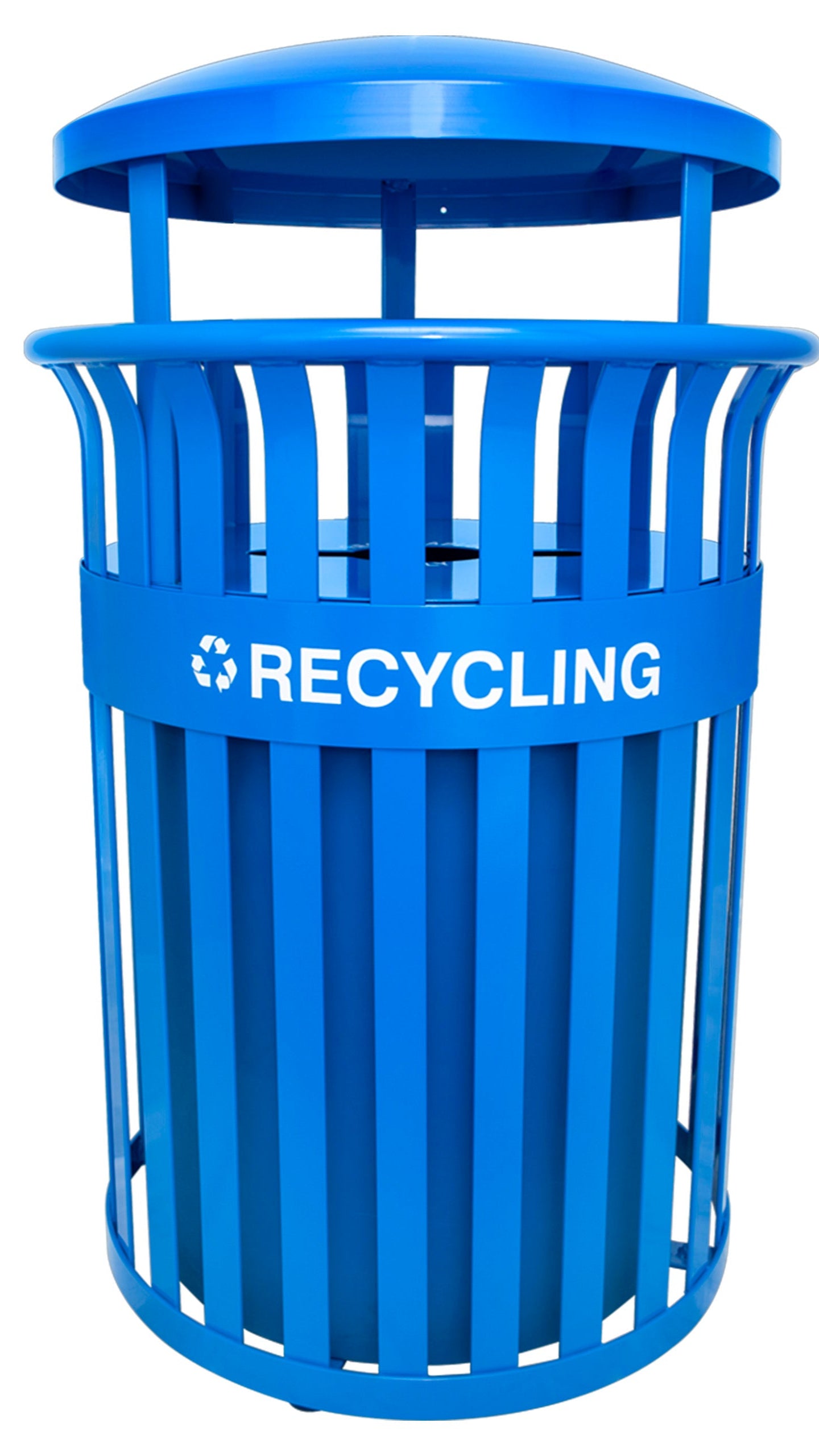 Streetscape Recycling Receptacle With Canopy