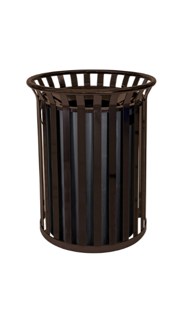 Streetscape Collection 37-Gallon Heavy-Duty Outdoor Commercial Trash Can