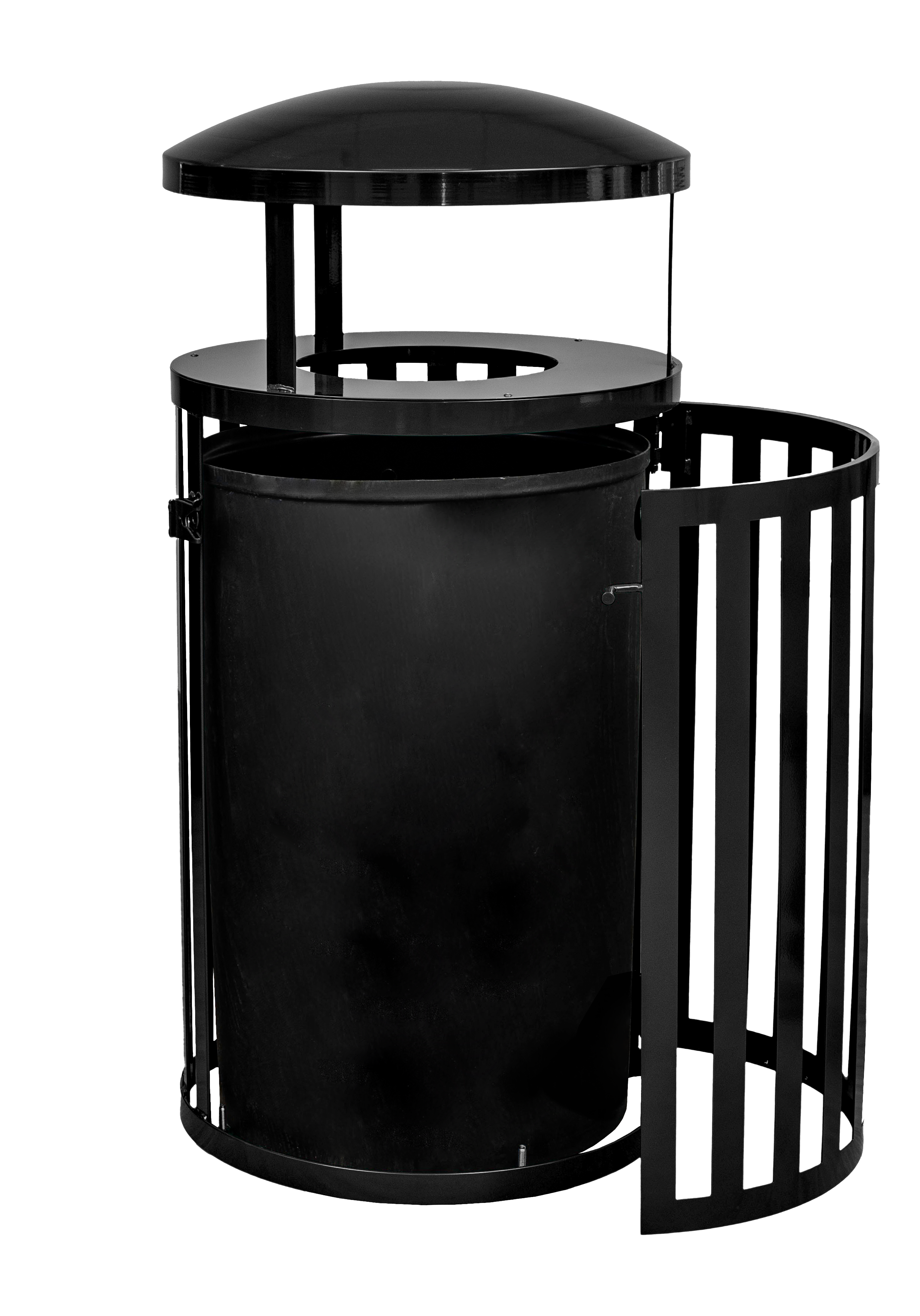 Streetscape Series Outdoor Waste & Recycling Receptacle With Door and Canopy | 45 Gallon