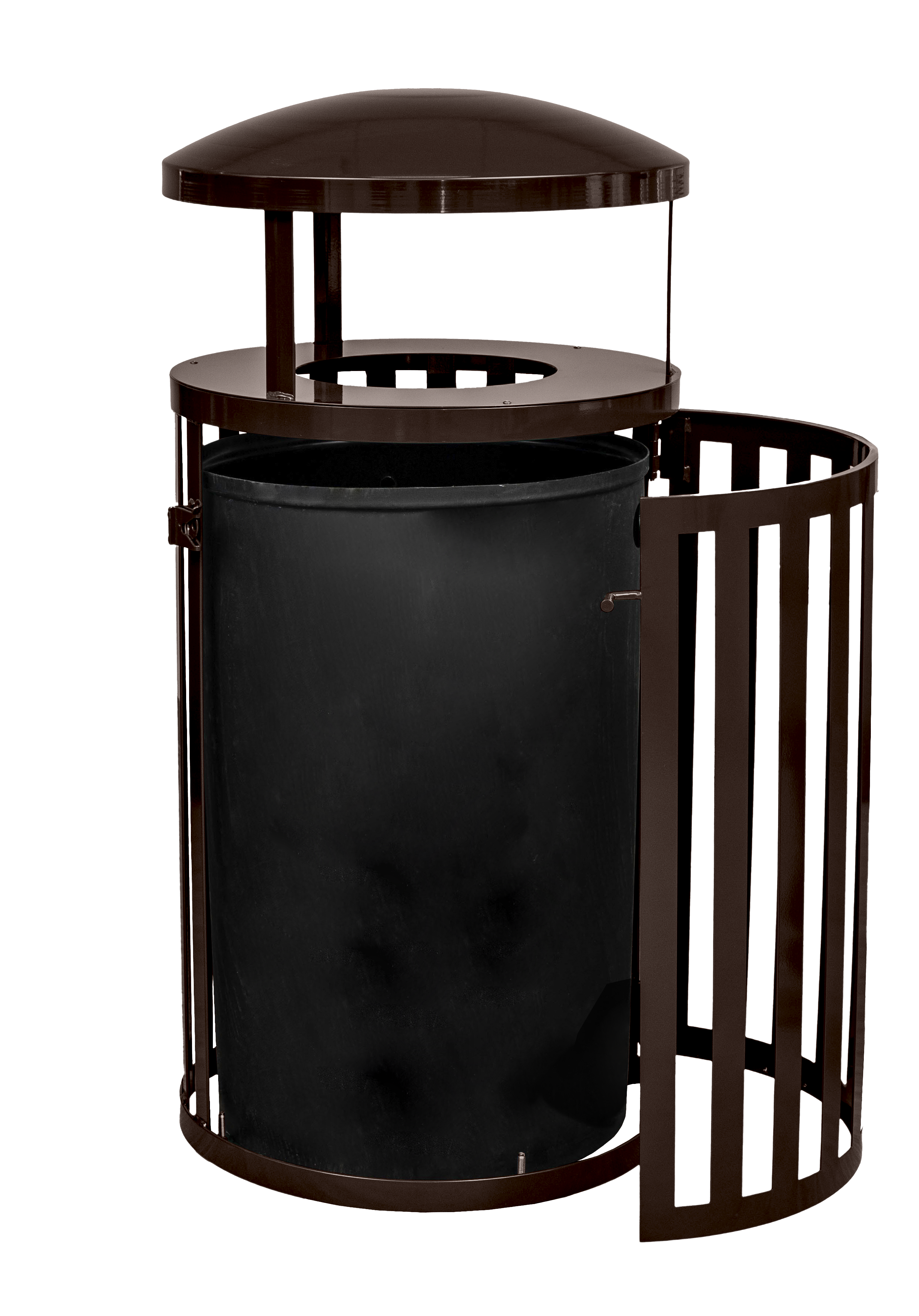 Streetscape Series Outdoor Waste & Recycling Receptacle With Door and Canopy | 45 Gallon