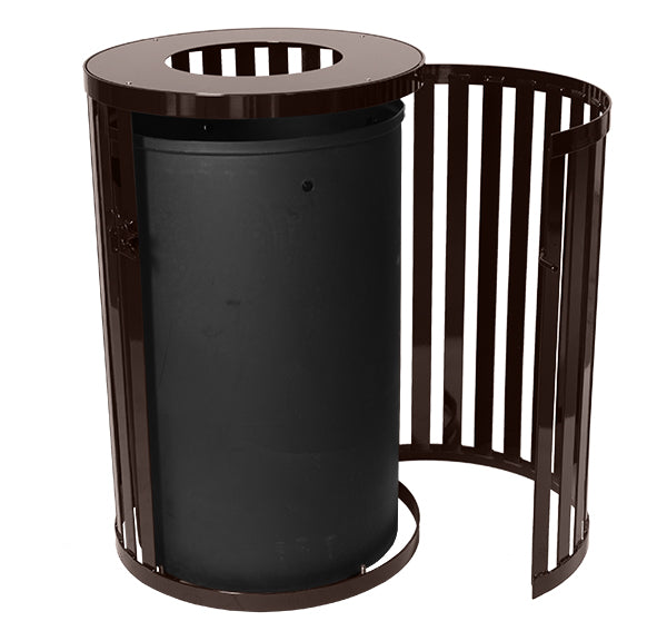 Streetscape Series Outdoor Waste & Recycling Receptacle With Door | 45 Gallon