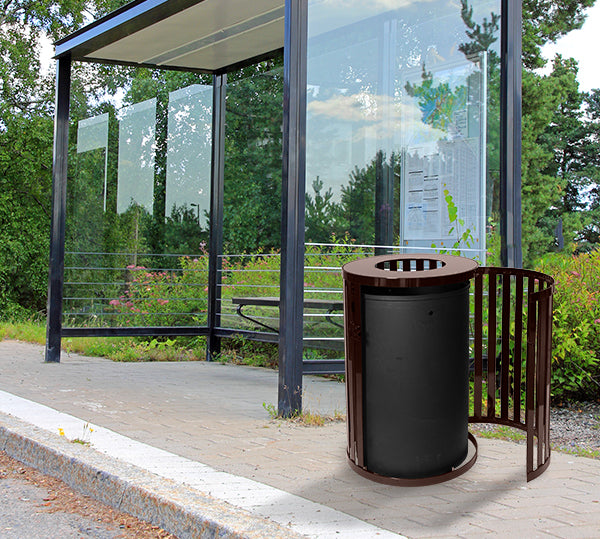 Streetscape Series Outdoor Waste & Recycling Receptacle With Door | 45 Gallon