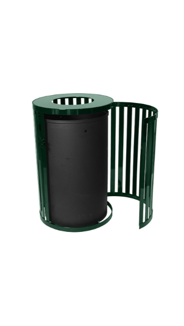 Streetscape Series Outdoor Waste & Recycling Receptacle With Door | 45 Gallon