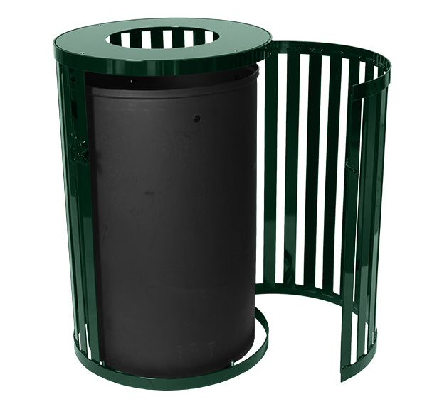 Streetscape Series Outdoor Waste & Recycling Receptacle With Door | 45 Gallon